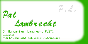 pal lambrecht business card